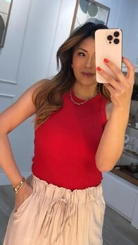 Blusa Regata Cavada Canelada Chloe