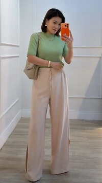 Blusa Tricot Gola Alta Simone Mangas 3/4