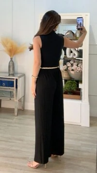 Blusa Regata Malha Canelada Grazi Gola Alta