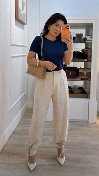 Blusa Malha Amanda Mangas Curtas com Nervuras em Relevo