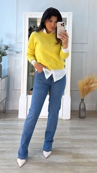 Blusa Tricot Juju Nervuras Horizontais