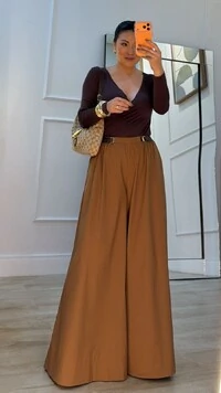 Blusa De Malha Decote V Transpassado Lina Mangas Longas