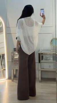 Kimono Capa Tricot Lulu Punhos Largos Canelados