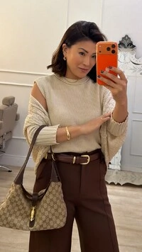 Blusa Regata Tricot Natasha Gola Careca