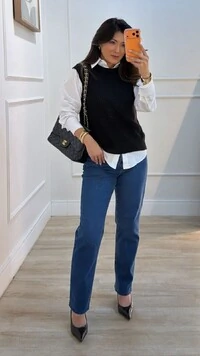 Blusa Regata Tricot Natasha Gola Careca