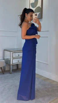 Vestido Longo Tulê Gabriella Tomara Que Caia Com Babados
