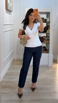 Blusa Cachequer Suplex Mangas Curtas Renata Decote V