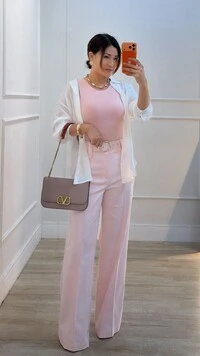 Calça Wide Leg Alfaiataria Veridiana Cinto Encapado
