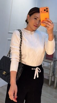 Blusa Tricot Pati Mangas Longas Detalhe Trançado