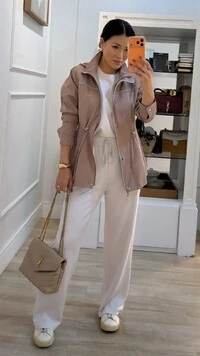 Parka Capuz Removível Maya Detalhe Bicolor Vivo E Pesponto