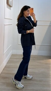 Parka Casaco Aveludado Marie Capuz Removível