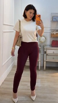 Blusa De Malha Thelma Gola Careca E Mangas Curtas