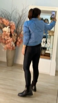 Jaqueta Puffer Nylon Cecilia Punhos E Barrado Largos Canelados