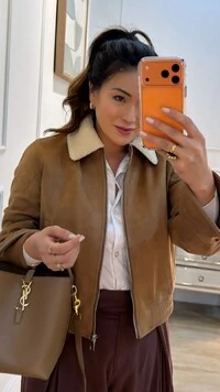 Jaqueta Casaco Suede Giovana Gola Ovelhinha