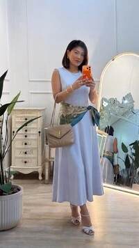 Vestido Midi Malha Giselle Alças Largas