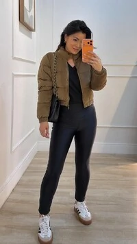 Jaqueta Bomber Veludo Cotelê Rebeca Pespontos Na Horizontal