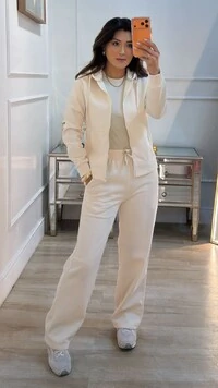 Calça Moletom Leila Pala Larga Com Amarração Frontal