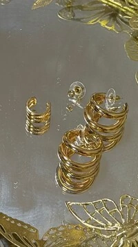 Kit 3 Peças Argola Dupla, Piercing Fake & Ponto de Luz