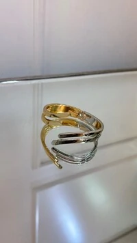 Bracelete Duo Color Detalhe Duplo Transpassado