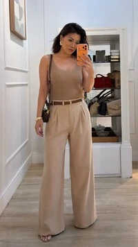 Blusa Regata Básica Tricot Lilian Alças Largas