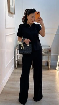 Conjunto De Moletom Suzy Blusa E Calça Pantalona
