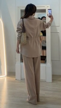 Conjunto Moletom Samira Parka e Calça Pantalona