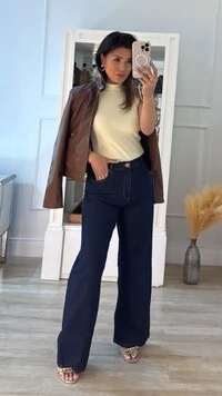 Jaqueta Couro Eco Irene Zíper Dourado