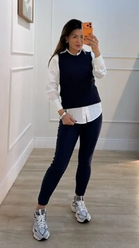 Blusa Colete Tricot Canelado Halley Detalhe Gola Enrolado