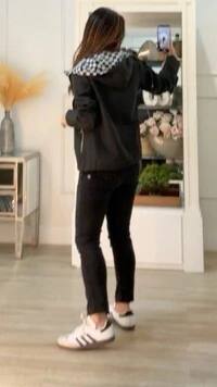 Jaqueta Corta Vento Lupita Forro Quadriculado