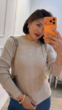Blusa Tricot Texturas Na Diagonal Alana Trançados Triplos