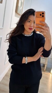 Blusa Tricot Ivy Detalhe Trançado Pérola Prata Nos Punhos
