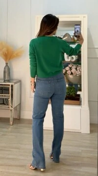 Blusa Tricot Janine Losango Duplo Com Nervura