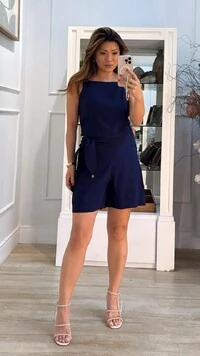 Cropped Twill Cavado Gisele Decote Reto