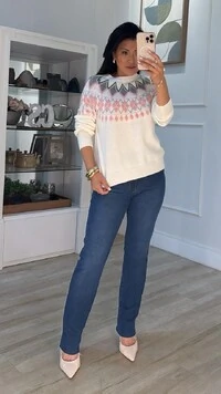 Blusa Tricot Melory Com Losangos Multicolor