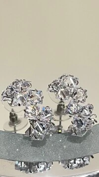 Brinco De Argola Cravejado Em Strass