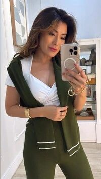 Blusa Suplex Decote V Maithe Drapeados Laterais