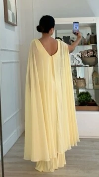 Vestido Longo Detalhe Drapeado Fernanda Fenda Lateral