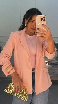 Blazer Alfaiataria Susan Com Lapelas Diagonais