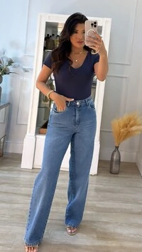 Body Jucy Decote V E Mangas Curtas