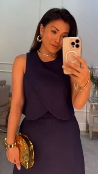 Blusa Regata Grace Detalhe Transpassado Frontal