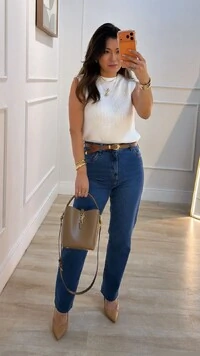 Blusa Regata Tricot Natasha Gola Careca