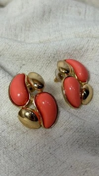 Brinco Gota Bicolor Com Dourado