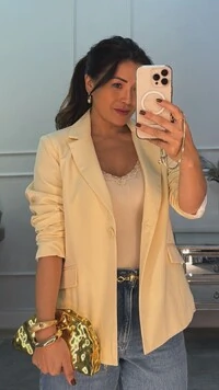 Blazer Alfaiataria Susan Com Lapelas Diagonais