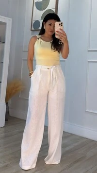 Blusa Regata Malha July Detalhe Fivela Dourada No Ombro