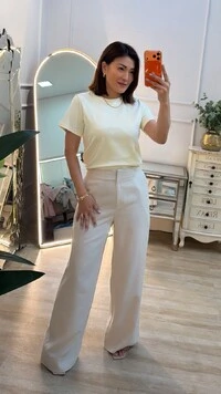 Camiseta De Malha Básica Soraya Gola Careca