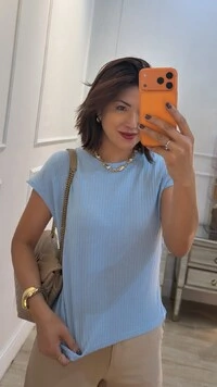 Blusa Ampla Karine Laterais Com Drapeado