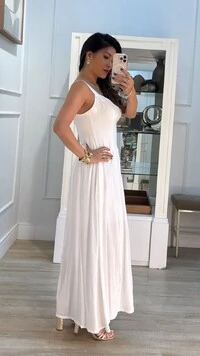 Vestido Longo Ana Decote Coração E Fenda Frontal