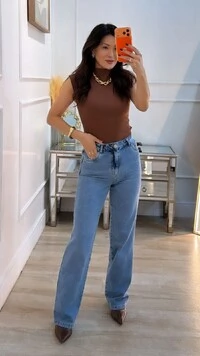 Blusa Muscle Canelada Larissa Gola Alta