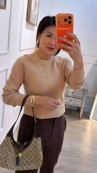 Blusa Tricot Punhos Largos Lavínia Detalhe Nervura Frontal
