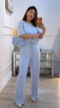 Conjunto Helena Blusa E Calça Pantalona